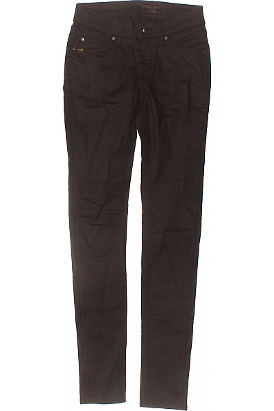 Dámské Bavlněné černé Strečové Skinny Džíny Vel. XXS