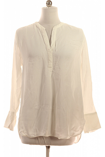 s.OLIVER Bílá viskózová halenka tuniková volná s dlouhým rukávem elegantní Vel. 42 | s.OLIVER | obrázek 2