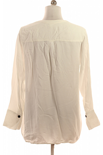 s.OLIVER Bílá viskózová halenka tuniková volná s dlouhým rukávem elegantní Vel. 42 | s.OLIVER | obrázek 3