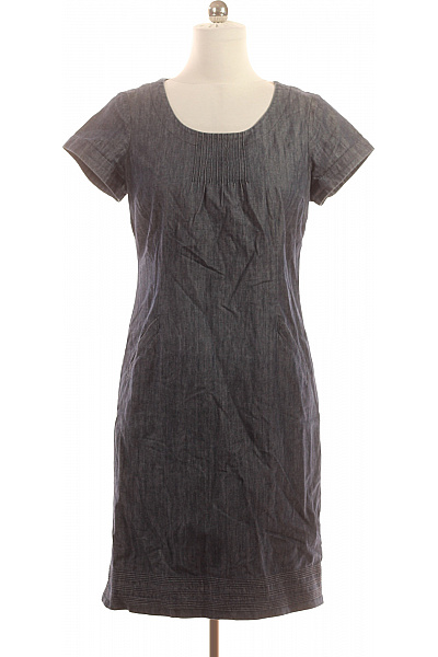 BODEN Dámské bavlněné džínové šaty pouzdrové krátký rukáv denní jednoduché ke kolenům Vel. 42 | BODEN | obrázek 2