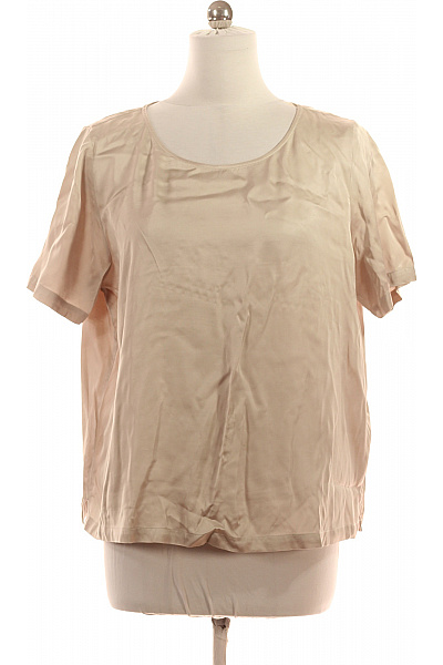 COMMA Dámská viskózová halenka béžová elegantní volná krátký rukáv Vel. 42 | COMMA | obrázek 2