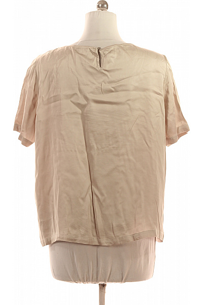 COMMA Dámská viskózová halenka béžová elegantní volná krátký rukáv Vel. 42 | COMMA | obrázek 3