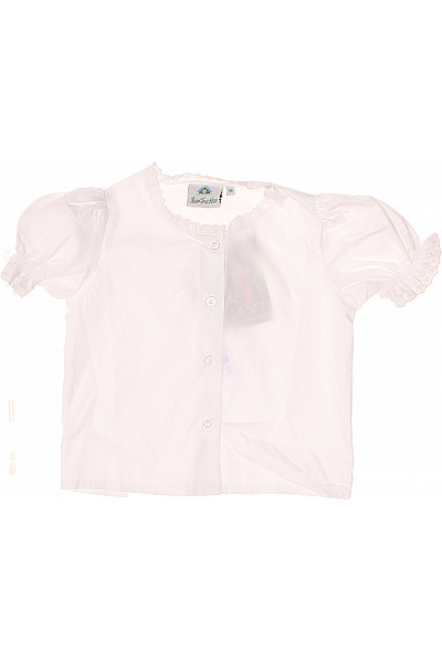 Trachten Deiser Dívčí bílá krajková košile s krátkým rukávem Velikost 98 cm | Trachten Deiser | obrázek 2