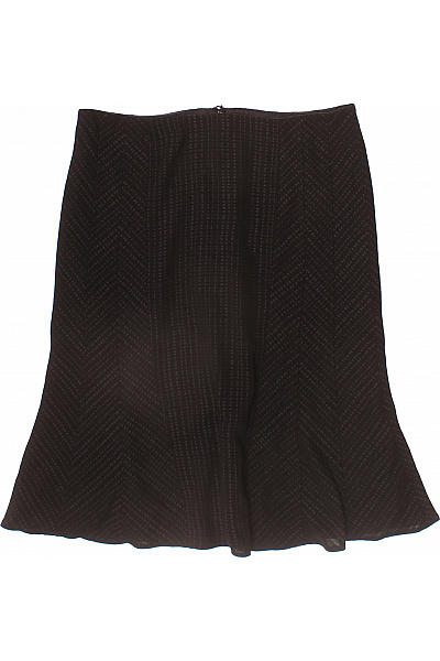 Next Dámská polyesterová černá vzorovaná áčková rozšířená sukně ke kolenům elegantní Vel. 12 | Next | obrázek 2