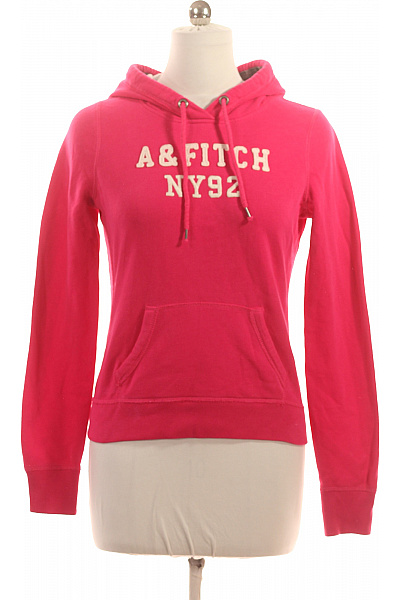 Abercrombie&Fitch Dámská růžová mikina s kapucí a klokaní kapsou přes hlavu streetwear Vel. m | Abercrombie&Fitch | obrázek 2
