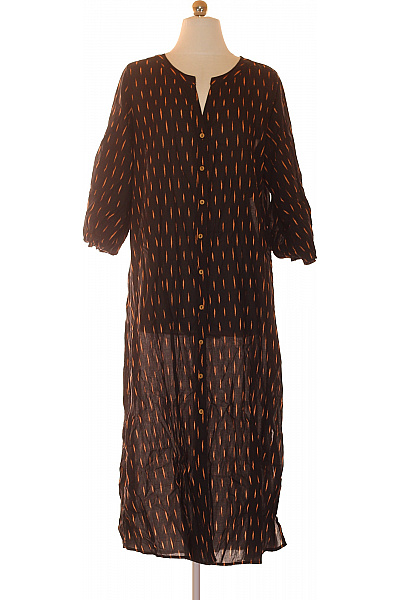 Watercult dámské šaty krátký rukáv volnočasové dlouhé černé s potiskem Vel. L | Watercult | obrázek 2