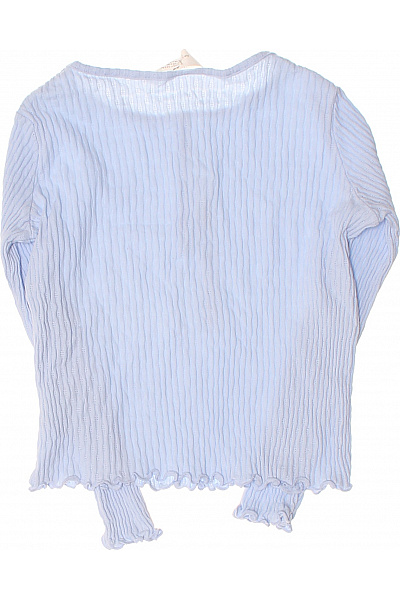 HM  Dámské světle modré dlouhé žebrované tričko henley s kulatým výstřihem Vel. 122/128 | HM  | obrázek 2