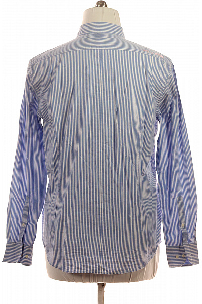 La Martina Bavlněná modrá bílá pruhovaná košile dlouhý rukáv ležérní regular fit Vel. XL | La Martina | obrázek 2