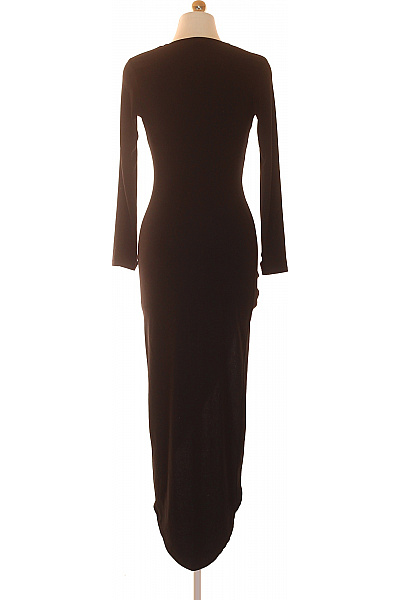 NLY  dámské černé šaty dlouhé s dlouhým rukávem asymetrické Vel. XS | NLY  | obrázek 2