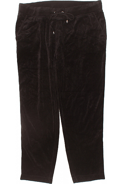 Escada Dámské černé sametové tepláky s kapsami a šňůrkou Vel. l | Escada | obrázek 2