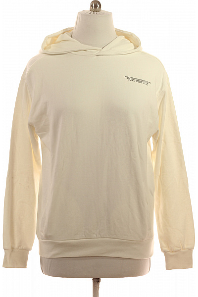 Sublevel Bavlněná Krémová Mikina S Kapucí Přes Hlavu Streetwear Velikost M