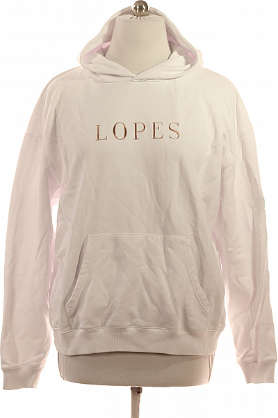 Leandro Lopes Bílá bavlněná dámská mikina s kapucí a výšivkou Lopes streetwear Vel. xl | Leandro Lopes | obrázek 2