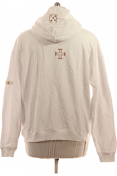 Leandro Lopes Bílá bavlněná dámská mikina s kapucí a výšivkou Lopes streetwear Vel. xl | Leandro Lopes | obrázek 3