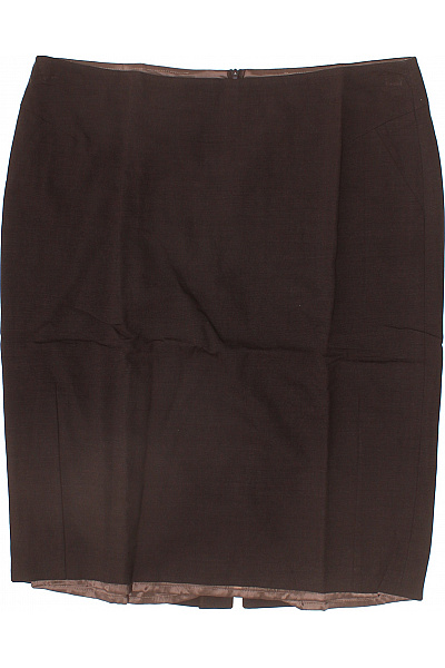 CINQUE Dámská pouzdrová viskózová hnědá elegantní business sukně ke kolenům se zipem Velikost 42 | CINQUE | obrázek 2