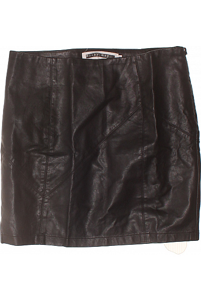 Noisy May Černá Koženková Mini Sukně Sexy Pouzdrová Rovná Vel. S
