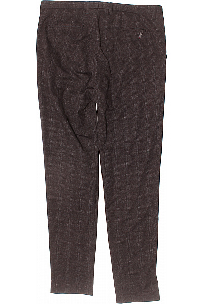 CINQUE Pánské tmavě hnědé kostkované společenské oblekové kalhoty rovné Vel. 102 | CINQUE | obrázek 2