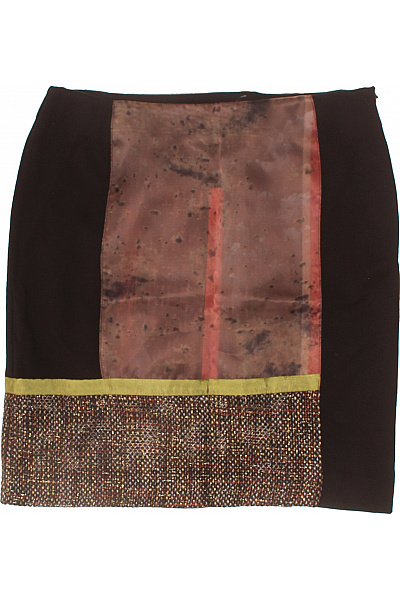 Biba Černá pouzdrová mini sukně vzorovaná s potiskem elegantní Vel. 38 | Biba | obrázek 2