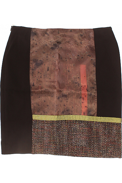 Biba Černá pouzdrová mini sukně vzorovaná s potiskem elegantní Vel. 38 | Biba | obrázek 3