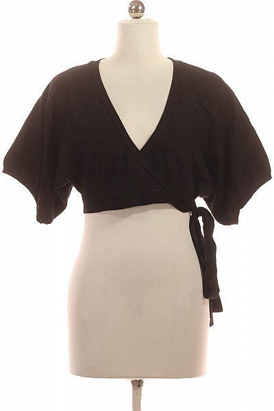 New look Dámské černé zavinovací bolerko crop top s krátkým rukávem Vel. 36 | New look | obrázek 2