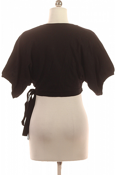 New look Dámské černé zavinovací bolerko crop top s krátkým rukávem Vel. 36 | New look | obrázek 3