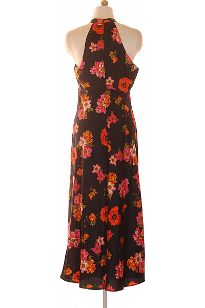 Guess Dámské dlouhé polyesterové šaty za krk květované černé letní Velikost L | Guess | obrázek 2