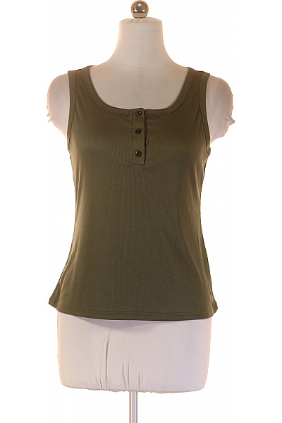 shein Dámské khaki žebrované tílko henley basic Vel. xl | shein | obrázek 2