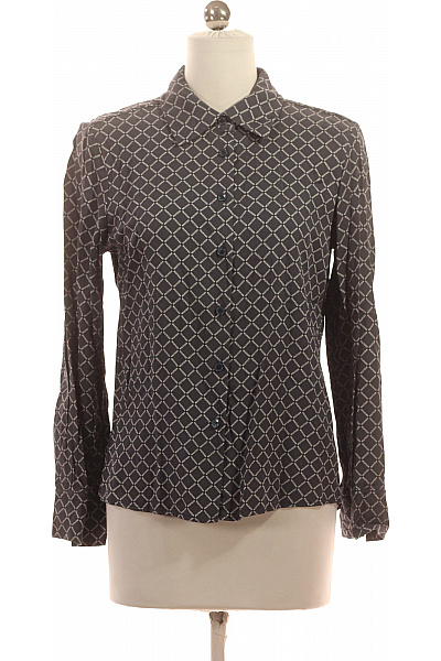 TOMMY HILFIGER Dámská černá košile s dlouhým rukávem vzorovaná elegantní Vel. 36 | TOMMY HILFIGER | obrázek 2