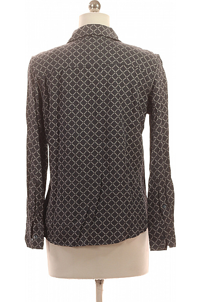 TOMMY HILFIGER Dámská černá košile s dlouhým rukávem vzorovaná elegantní Vel. 36 | TOMMY HILFIGER | obrázek 3