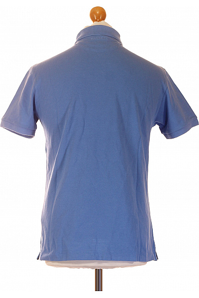 HACKETT Pánské bavlněné modré polo tričko s krátkým rukávem jednobarevné s výšivkou Velikost m | HACKETT | obrázek 2