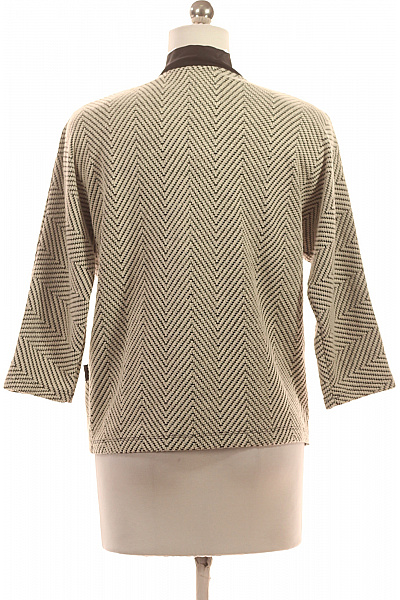 SELECTED Dámský pletený kardigan černobílý vzorovaný bez zapínání elegantní Velikost s | SELECTED | obrázek 2