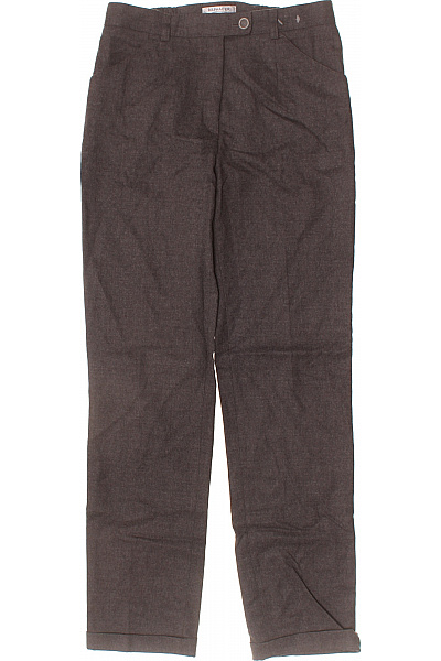 BRAX Dámské vlněné oblekové kalhoty rovné ležérní tmavě hnědé viskózové Velikost 36 | BRAX | obrázek 2