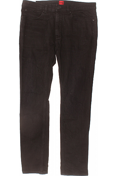 Hugo Boss Pánské Tmavé Džíny Rovné Kapsy Klasické Strečové Velikost 30/32