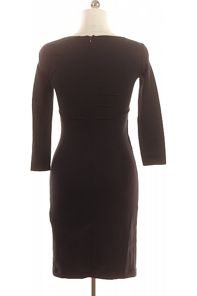 ARMANI Dámské viskózové pouzdrové černé jednoduché upnuté šaty s dlouhým rukávem Velikost 38 | ARMANI | obrázek 2