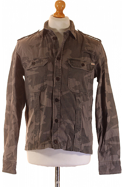 JACK & JONES Pánská bavlněná maskáčová košile dlouhý rukáv vojenský styl ležérní outdoor Velikost m | JACK & JONES | obrázek 2