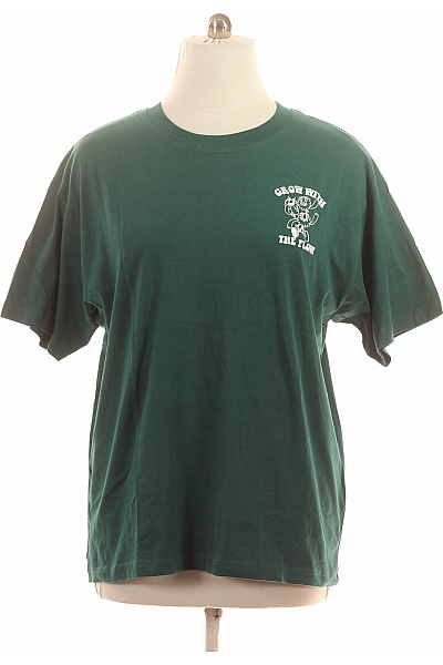 Sublevel Dámské bavlněné zelené tričko s krátkým rukávem a potiskem Vel. XL | Sublevel | obrázek 2