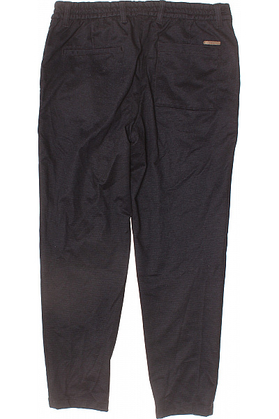 BALDESSARINI Pánské Polyesterové Kalhoty Tmavě Šedé Pruhované Ležérní Rovné S Puky Velikost 33/30 | BALDESSARINI | obrázek 2