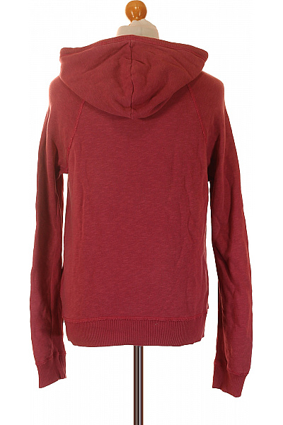 Abercrombie&Fitch Dámská bavlněná červená mikina s kapucí a klokaní kapsou streetwear Vel. l | Abercrombie&Fitch | obrázek 3