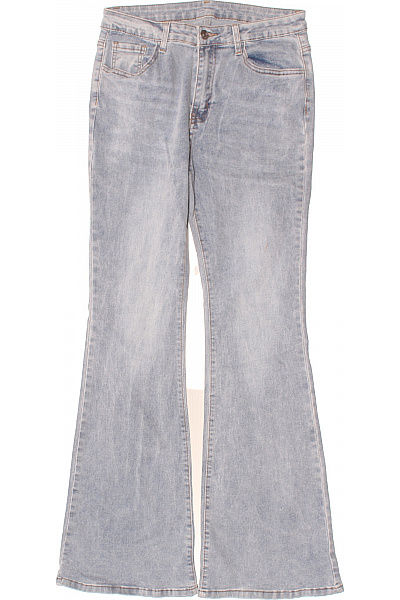 Shein Dámské Modré Seprané Zvonové Džíny Volné Retro Styl Vel. L