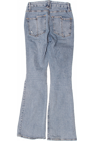 GOOD AMERICAN Dámské modré zvonové džíny seprané vintage styl volné Vel. 26 | GOOD AMERICAN | obrázek 2