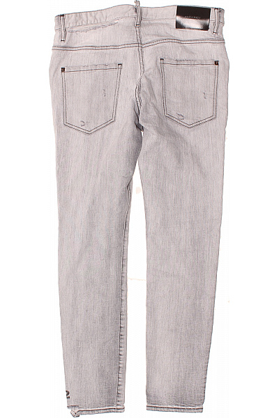 Dsquared2 Pánské šedé seprané džíny s dírami a potiskem Vel. 50 | Dsquared2 | obrázek 2