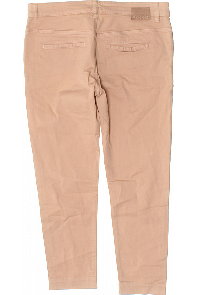 pinko Dámské bavlněné kalhoty béžové s lampasem volné ležérní jarní Velikost 30 | pinko | obrázek 3