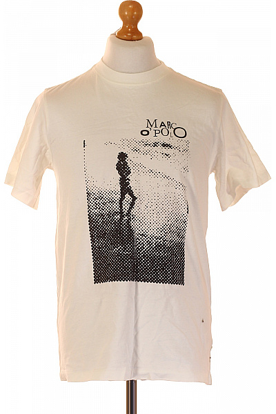 Marc O´Polo Pánské bavlněné bílé tričko s krátkým rukávem a fotopotiskem Vel. xs | Marc O´Polo | obrázek 2