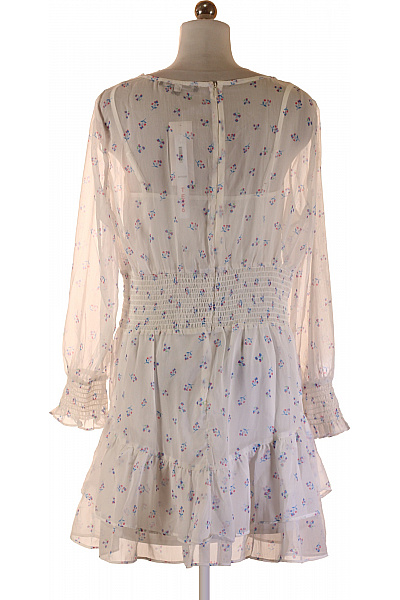 French Connection Bílé šaty s květinovým potiskem a dlouhým rukávem Velikost m | French Connection | obrázek 3