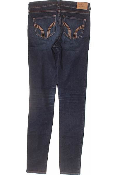 Hollister Dámské bavlněné modré strečové skinny džíny seprané Velikost 24/31 | Hollister | obrázek 2