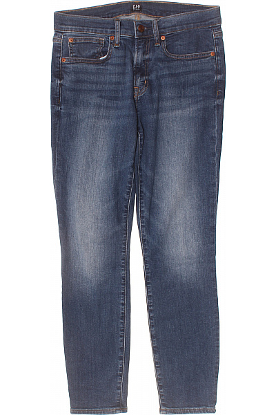Gap Dámské Bavlněné Modré Džíny Strečové úzké Seprané Slim Fit Velikost 28