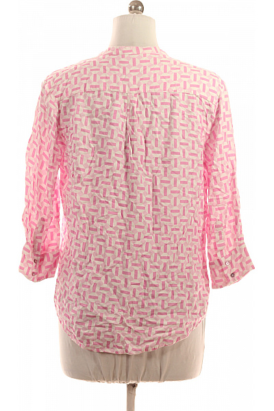 BETTER RICH Růžová viskózová halenka vzorovaná 3/4 rukáv volná výstřih do V Velikost m | BETTER RICH | obrázek 2