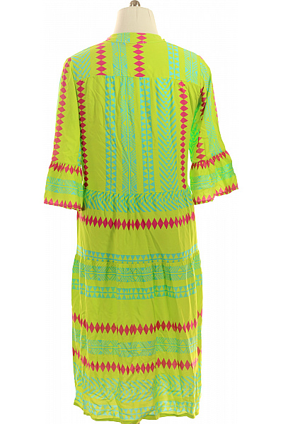 miss goodlife Zelené neonové tunikové šaty s potiskem pro volný čas Vel. l | miss goodlife | obrázek 3