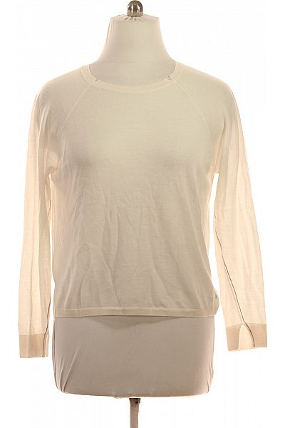 Roberto Cavalli Pánský Krémový Lehký Pulovr Basic Dlouhý Rukáv Přes Hlavu Velikost L