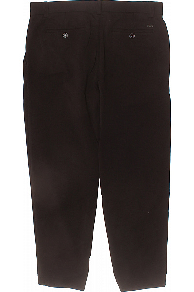 ARMANI Pánské oblekové kalhoty tmavé volné elegantní rovné s puky Velikost xl | ARMANI | obrázek 3