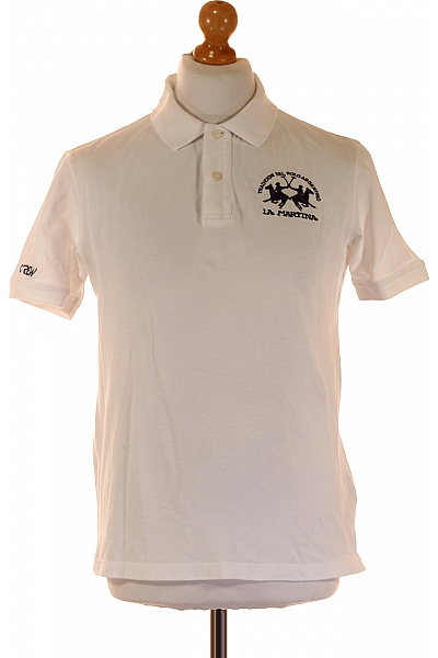 La Martina Bavlněné Bílé Polo Tričko Pánské Sportovní S Krátkým Rukávem S Výšivkou Velikost m | La Martina | obrázek 2